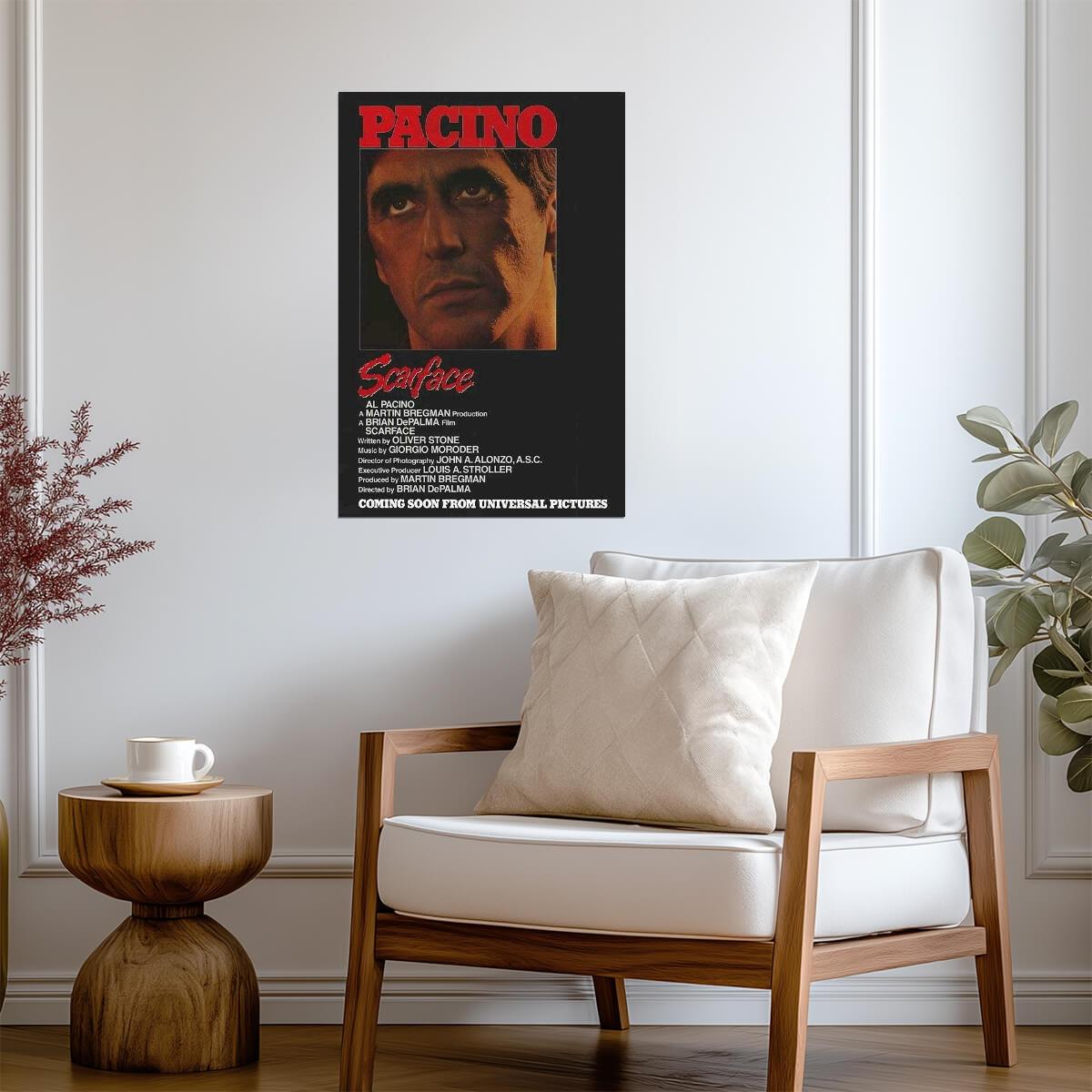 Scarface | Al Pacino as Tony Montana | Classic Gangster Movie Poster - Movies & TV Poster