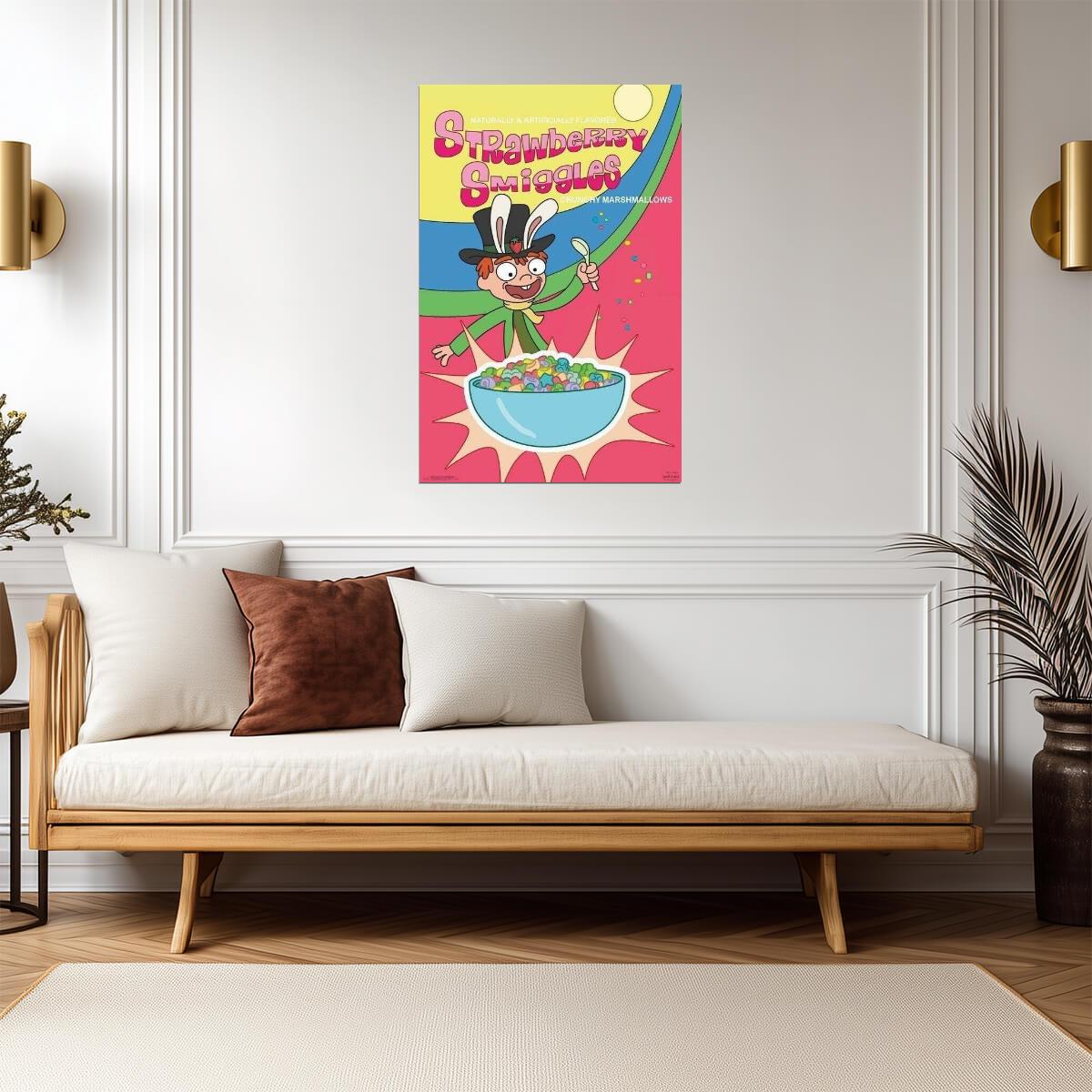 Rick and Morty | Strawberry Smiggles Cereal Box | Adult Swim Cartoon Poster - Movies & TV Poster