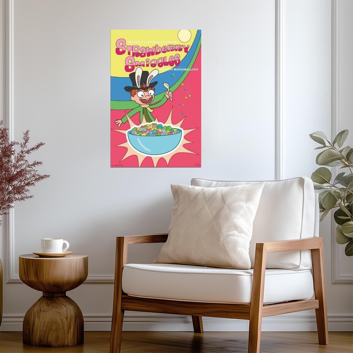 Rick and Morty | Strawberry Smiggles Cereal Box | Adult Swim Cartoon Poster - Movies & TV Poster