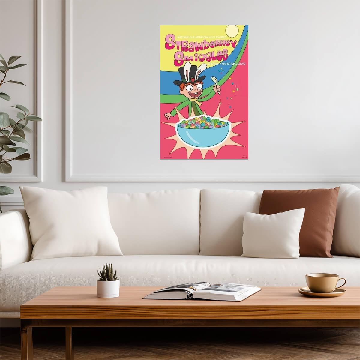 Rick and Morty | Strawberry Smiggles Cereal Box | Adult Swim Cartoon Poster - Movies & TV Poster