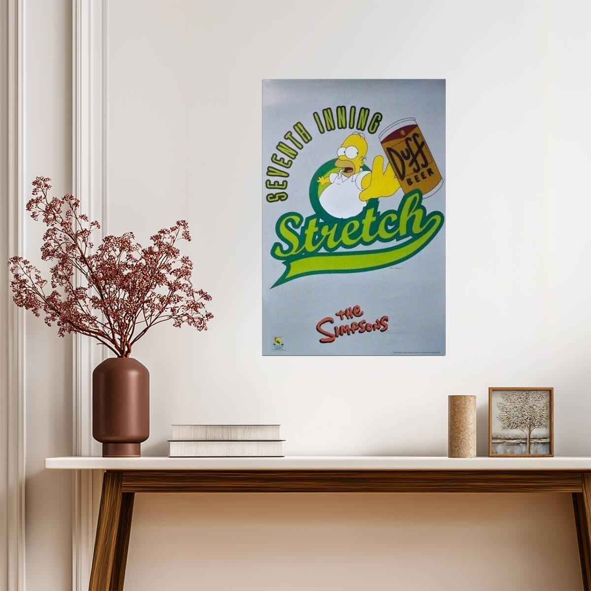 The Simpsons | Homer Simpson's 7th Inning Stretch | Matt Groening Cartoon Poster - Movies & TV Poster