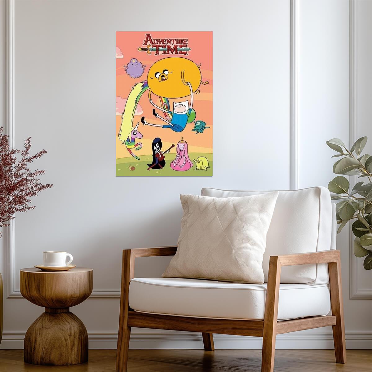 Adventure Time at Sunset | Finn Jake Marceline & BMO | Cartoon Network Poster - Movies & TV Poster