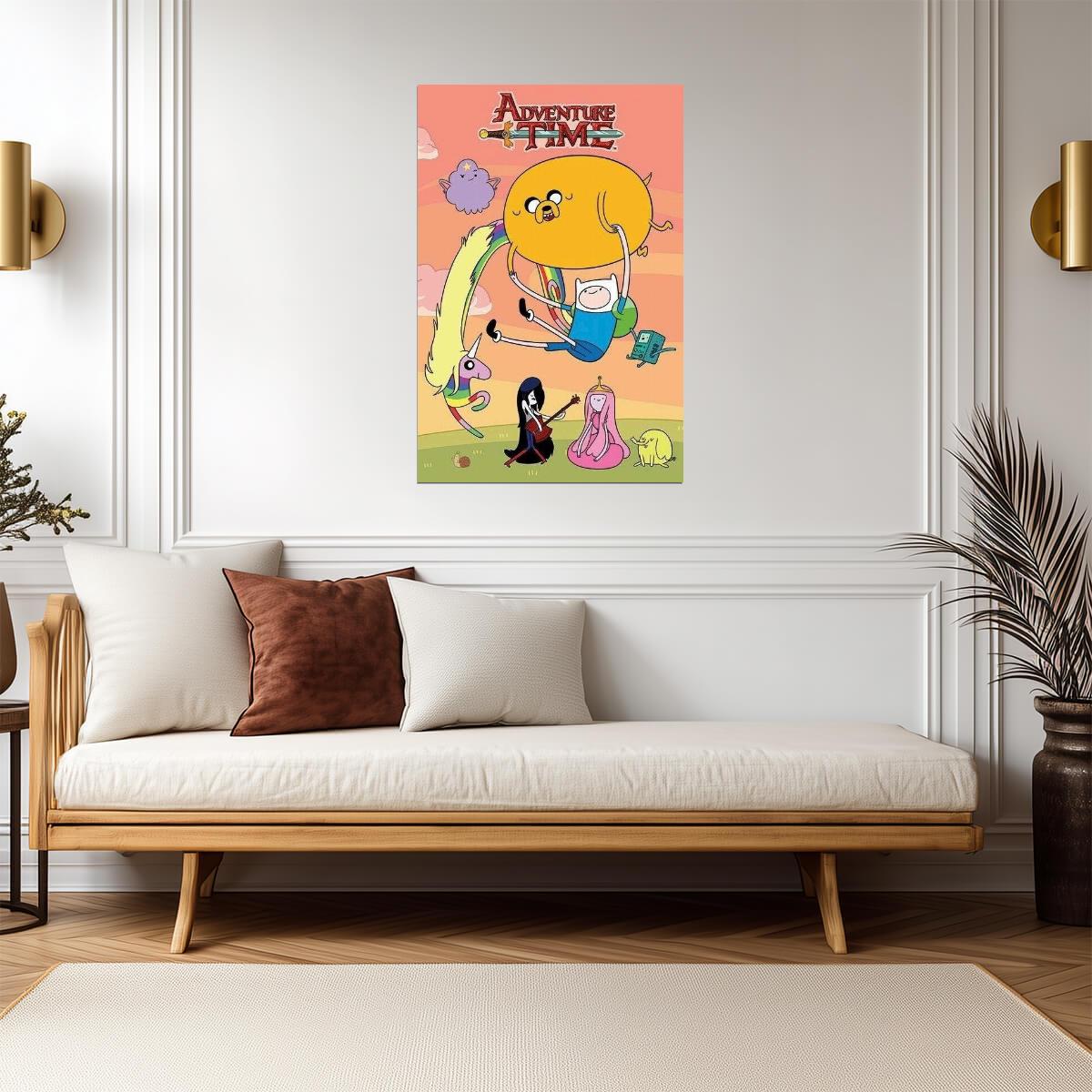 Adventure Time at Sunset | Finn Jake Marceline & BMO | Cartoon Network Poster - Movies & TV Poster