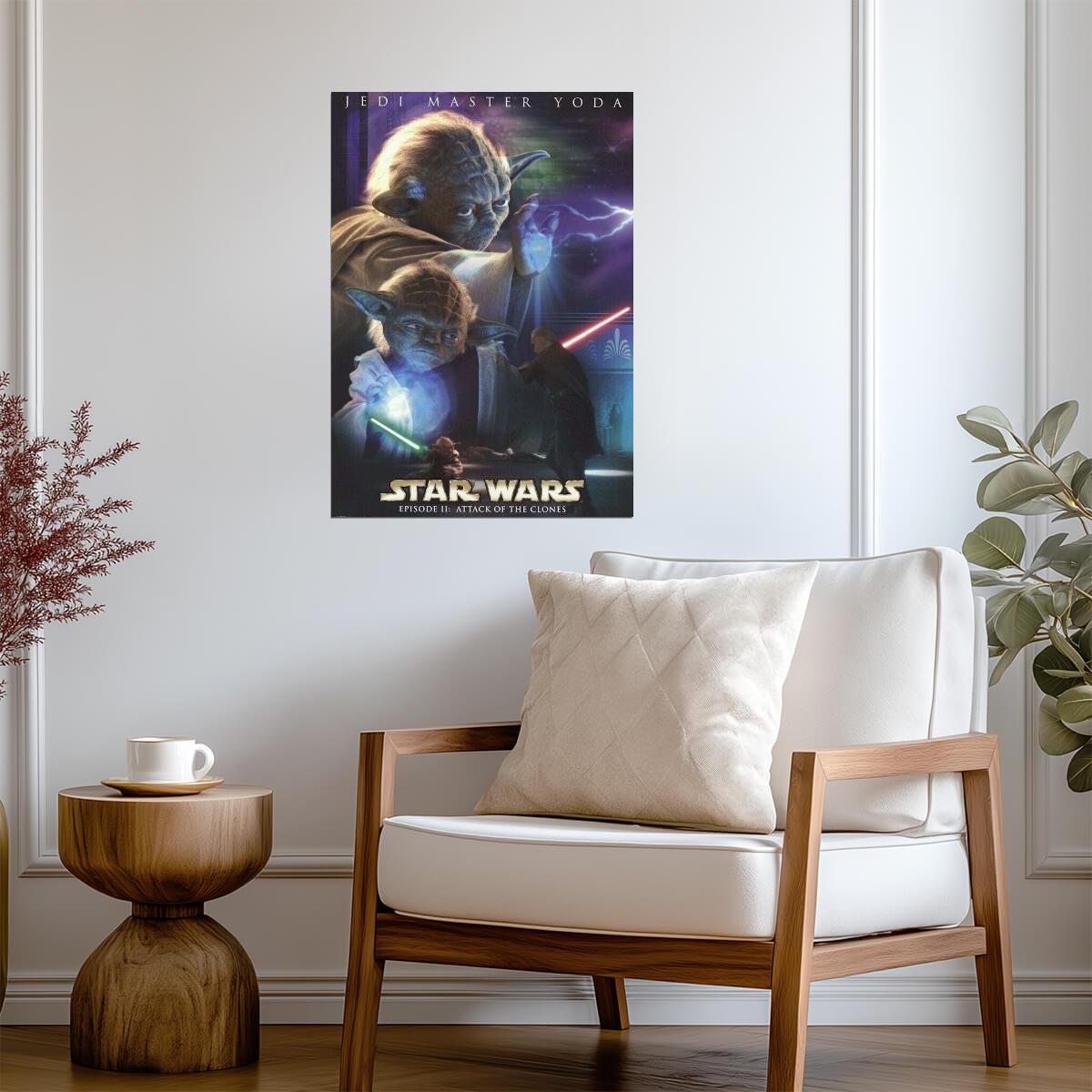 Star Wars: Attack of the Clones | Yoda Force Duel | Sci-Fi Movie Poster - Movies & TV Poster