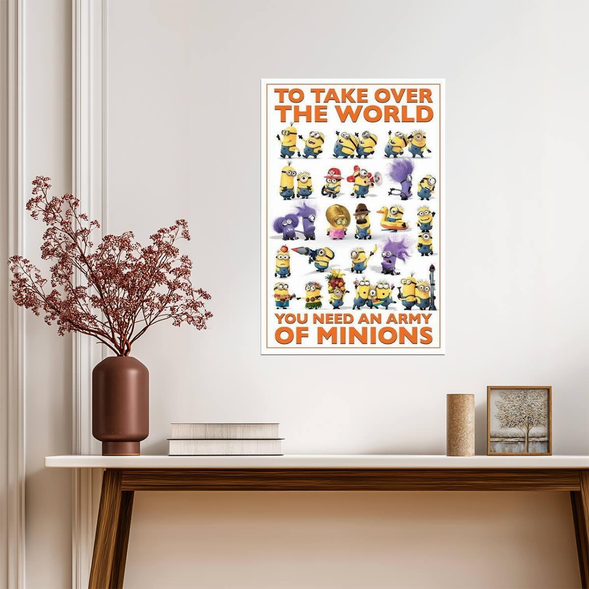 Despicable Me | Army of Minions Taking Over The World | Animated Movie Poster - Movies & TV Poster