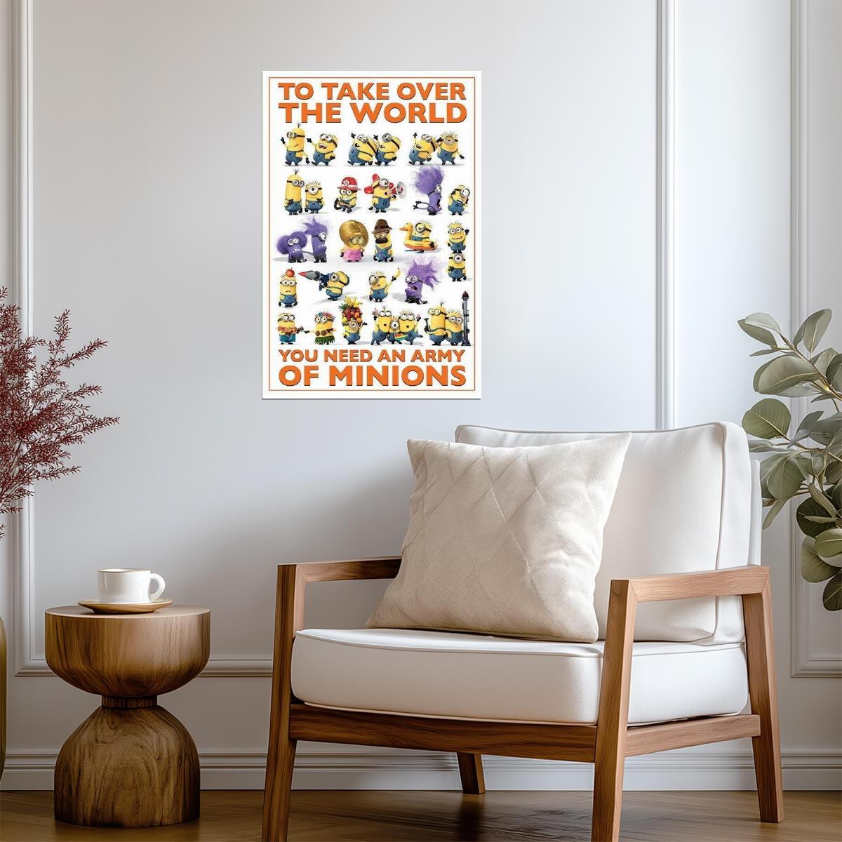 Despicable Me | Army of Minions Taking Over The World | Animated Movie Poster - Movies & TV Poster