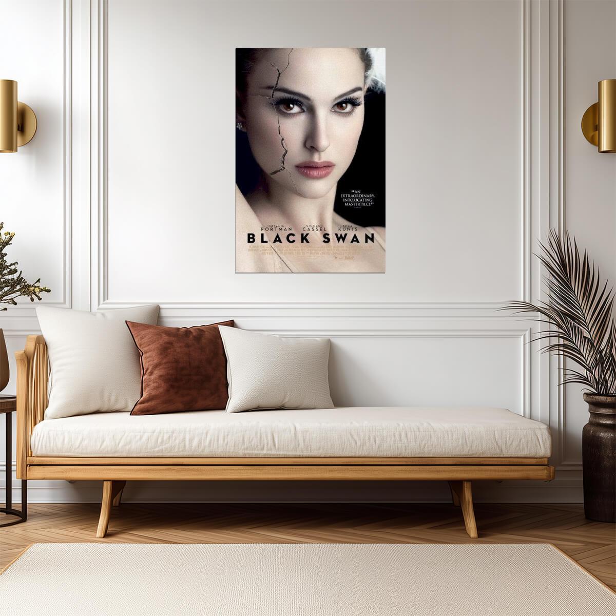 Black Swan | Natalie Portman Cracked Face | Psychological Thriller Poster - Movies & TV Poster