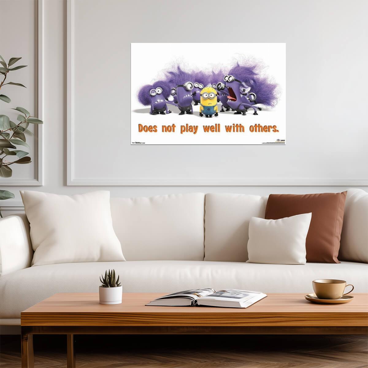 Despicable Me 2 | Minions "Play Well With Others" | Funny Movie Poster - Movies & TV Poster
