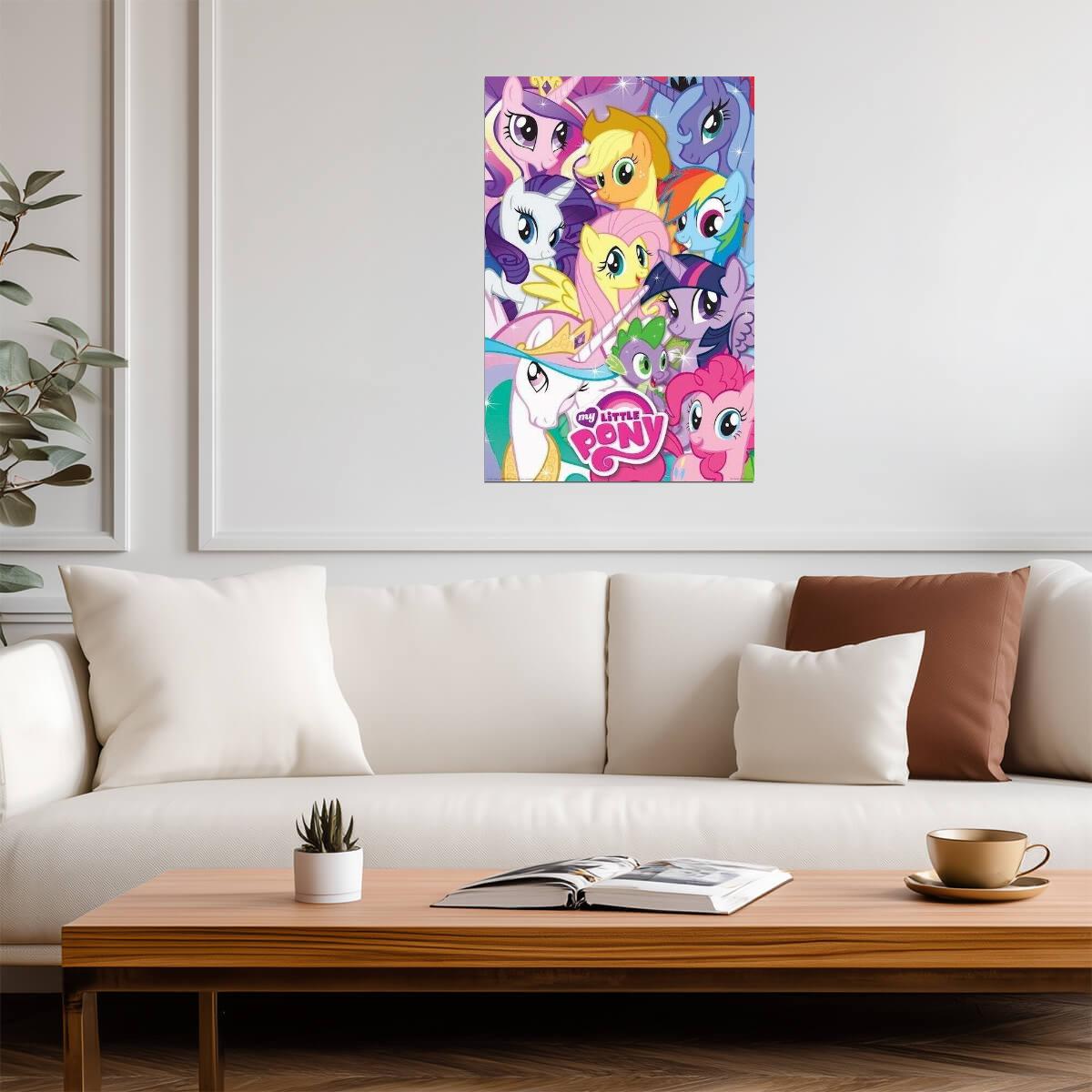 My Little Pony: Friendship Is Magic | Ten Ponies Collage | Kids Cartoon Poster - Movies & TV Poster