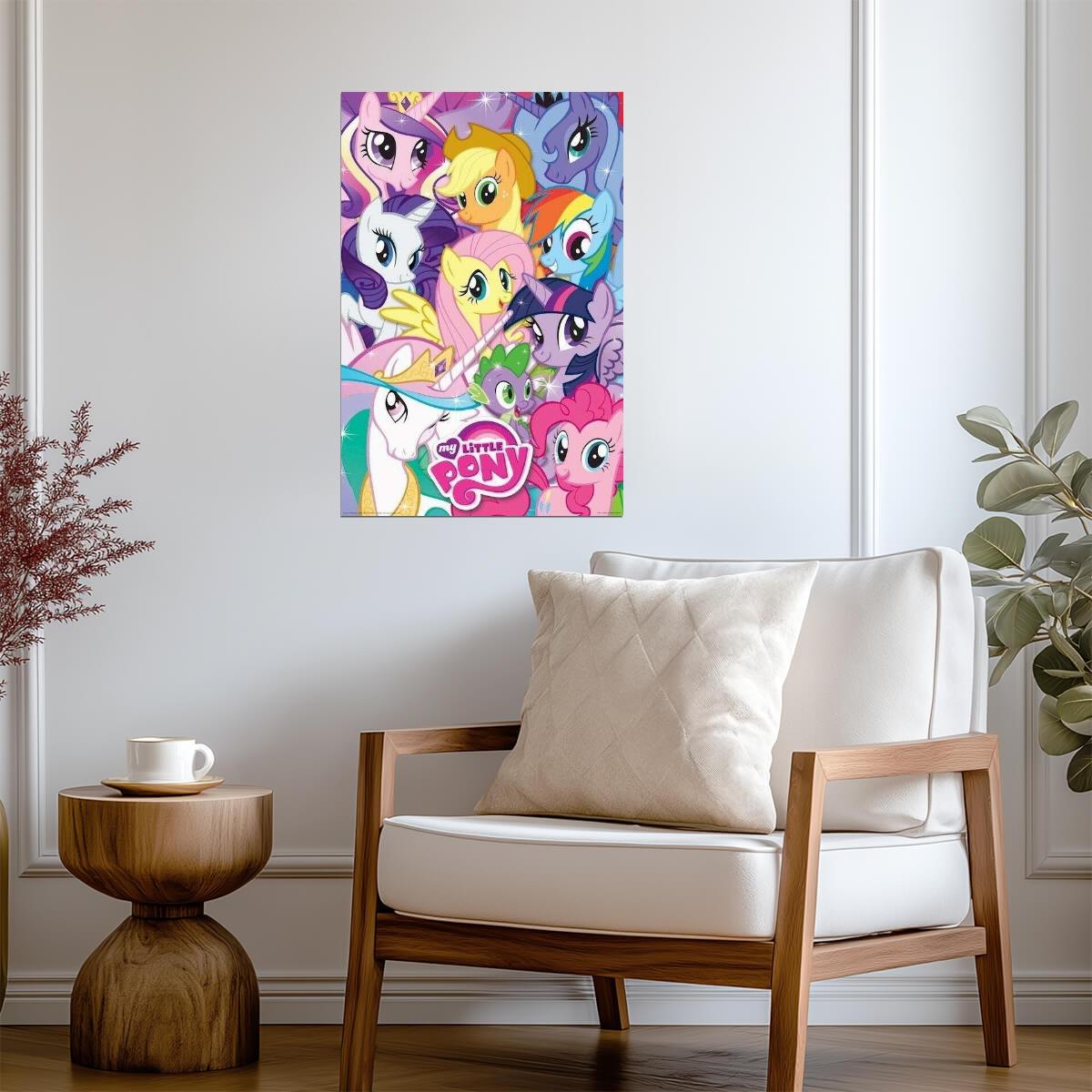 My Little Pony: Friendship Is Magic | Ten Ponies Collage | Kids Cartoon Poster - Movies & TV Poster