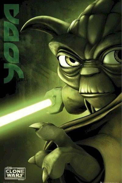 Star Wars: The Clone Wars | Yoda Portrait Poster | Animated Series Art - Movies & TV Poster