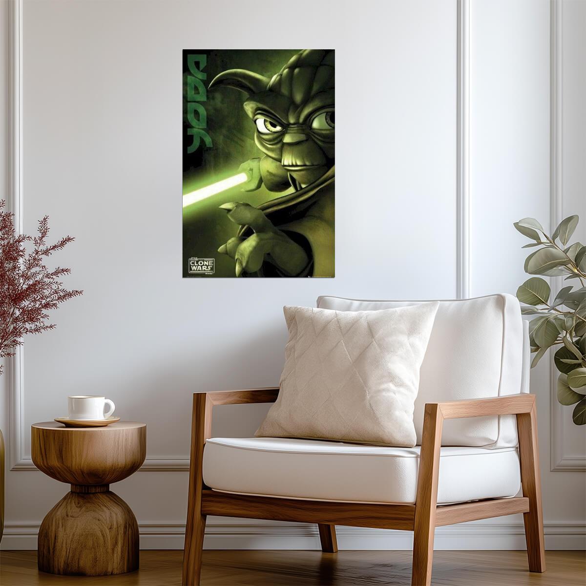 Star Wars: The Clone Wars | Yoda Portrait Poster | Animated Series Art - Movies & TV Poster