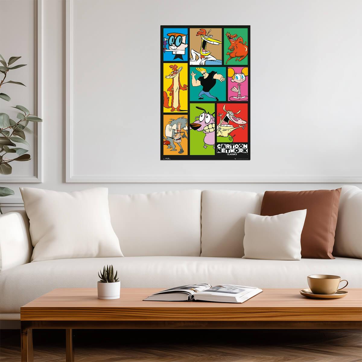 Cartoon Network Classics | 90s Characters Collage | Retro Cartoon Poster - Movies & TV Poster
