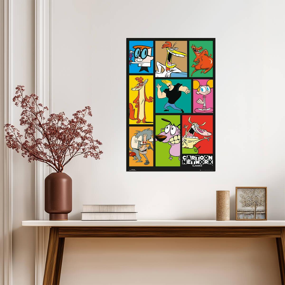 Cartoon Network Classics | 90s Characters Collage | Retro Cartoon Poster - Movies & TV Poster