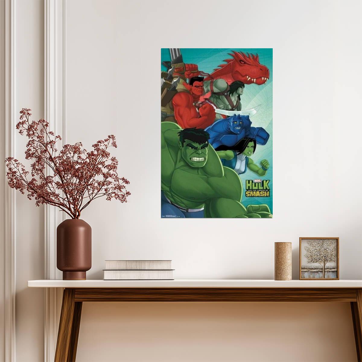 Hulk and the Agents of S.M.A.S.H. | Superhero Team Art Animated Series Poster - Movies & TV Poster