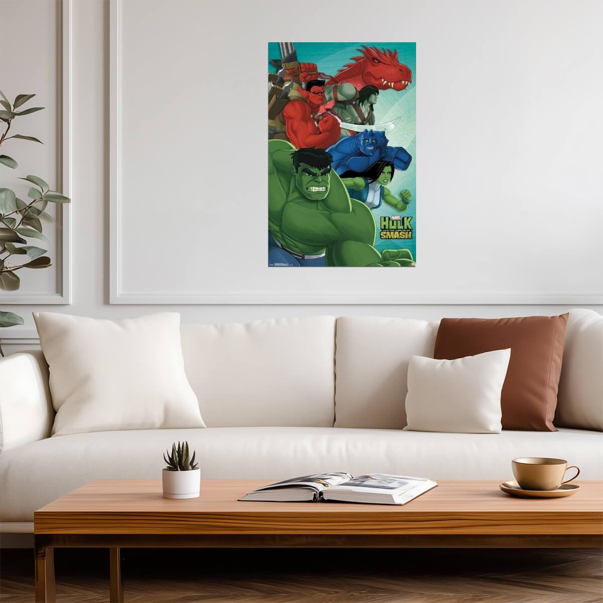Hulk and the Agents of S.M.A.S.H. | Superhero Team Art Animated Series Poster - Movies & TV Poster