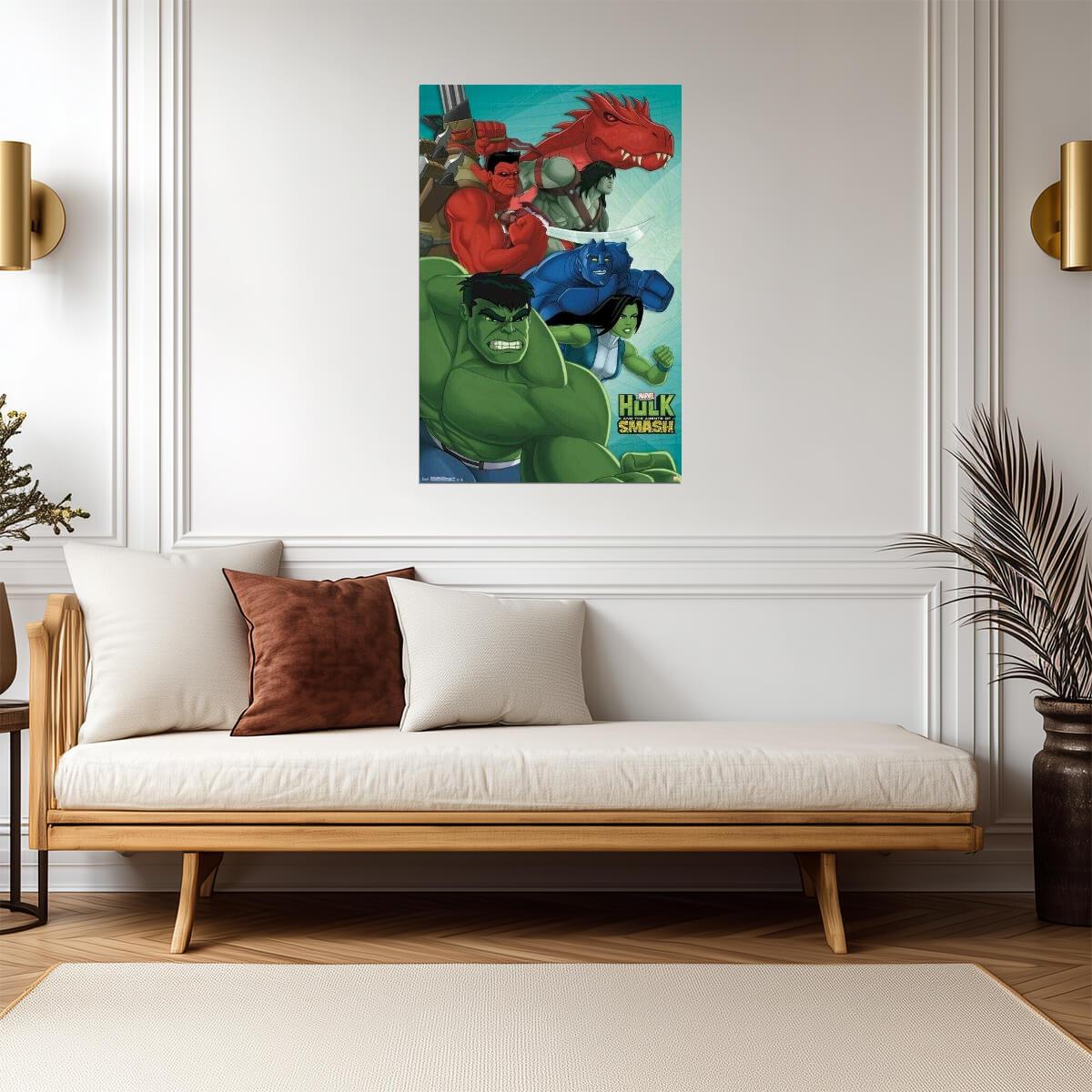 Hulk and the Agents of S.M.A.S.H. | Superhero Team Art Animated Series Poster - Movies & TV Poster