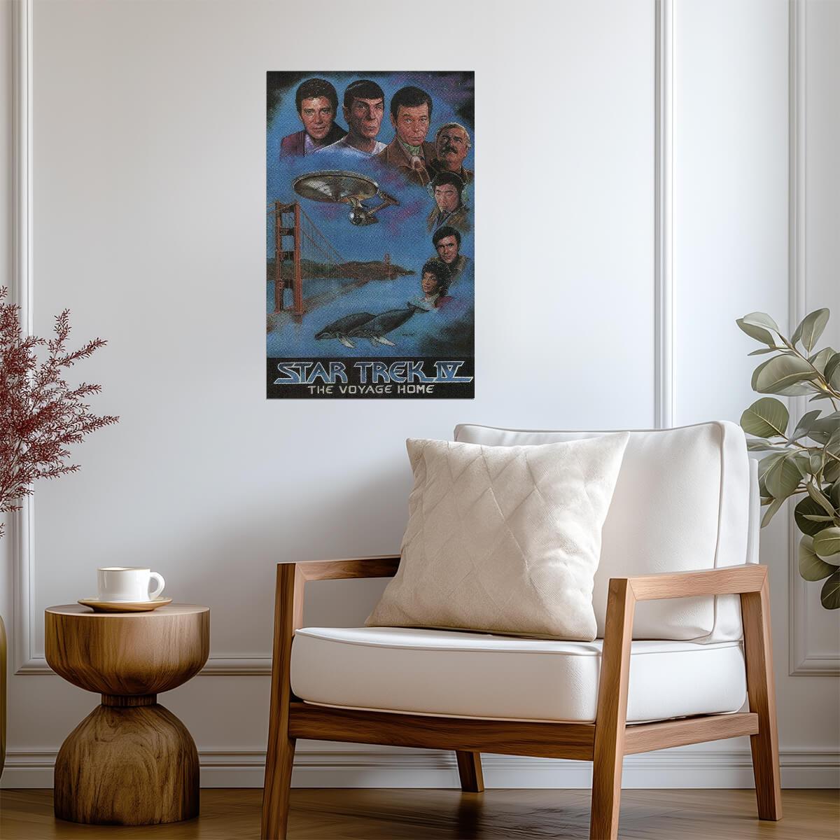 Star Trek IV: The Voyage Home | Golden Gate Bridge Poster | Classic Sci-Fi Movie - Movies & TV Poster
