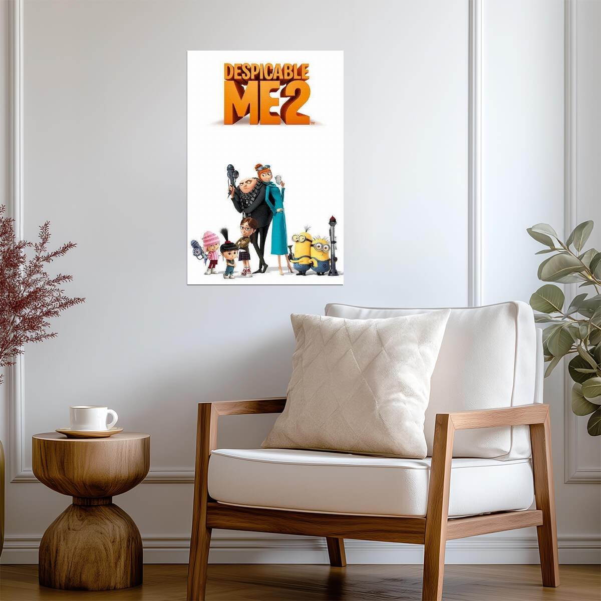 Despicable Me 2 Movie Cast | Gru and The Minions | Animated Film Poster - Movies & TV Poster