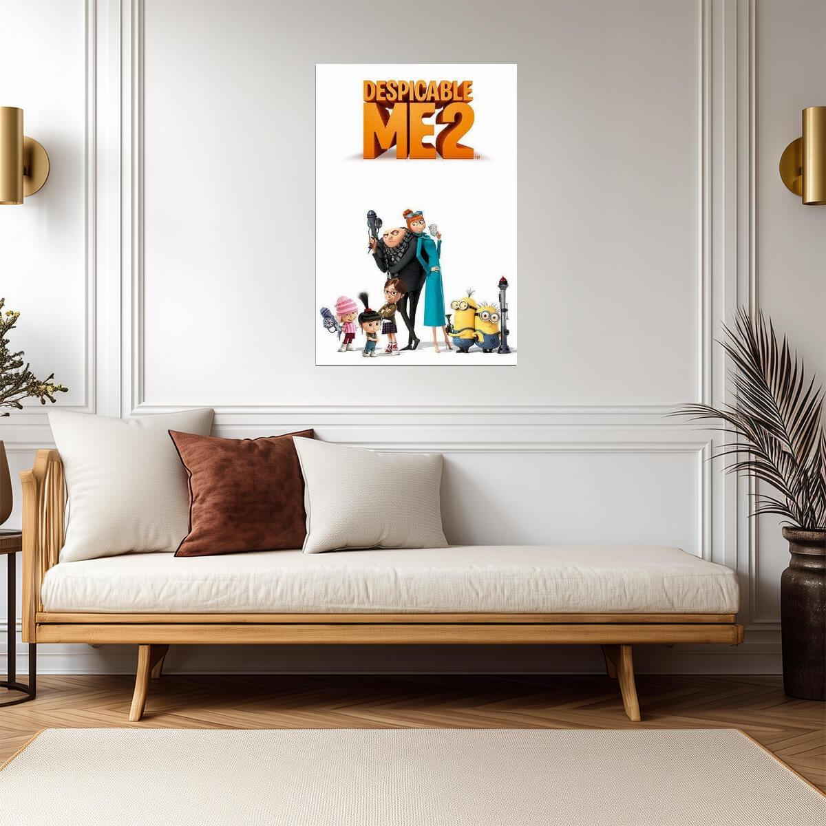 Despicable Me 2 Movie Cast | Gru and The Minions | Animated Film Poster - Movies & TV Poster
