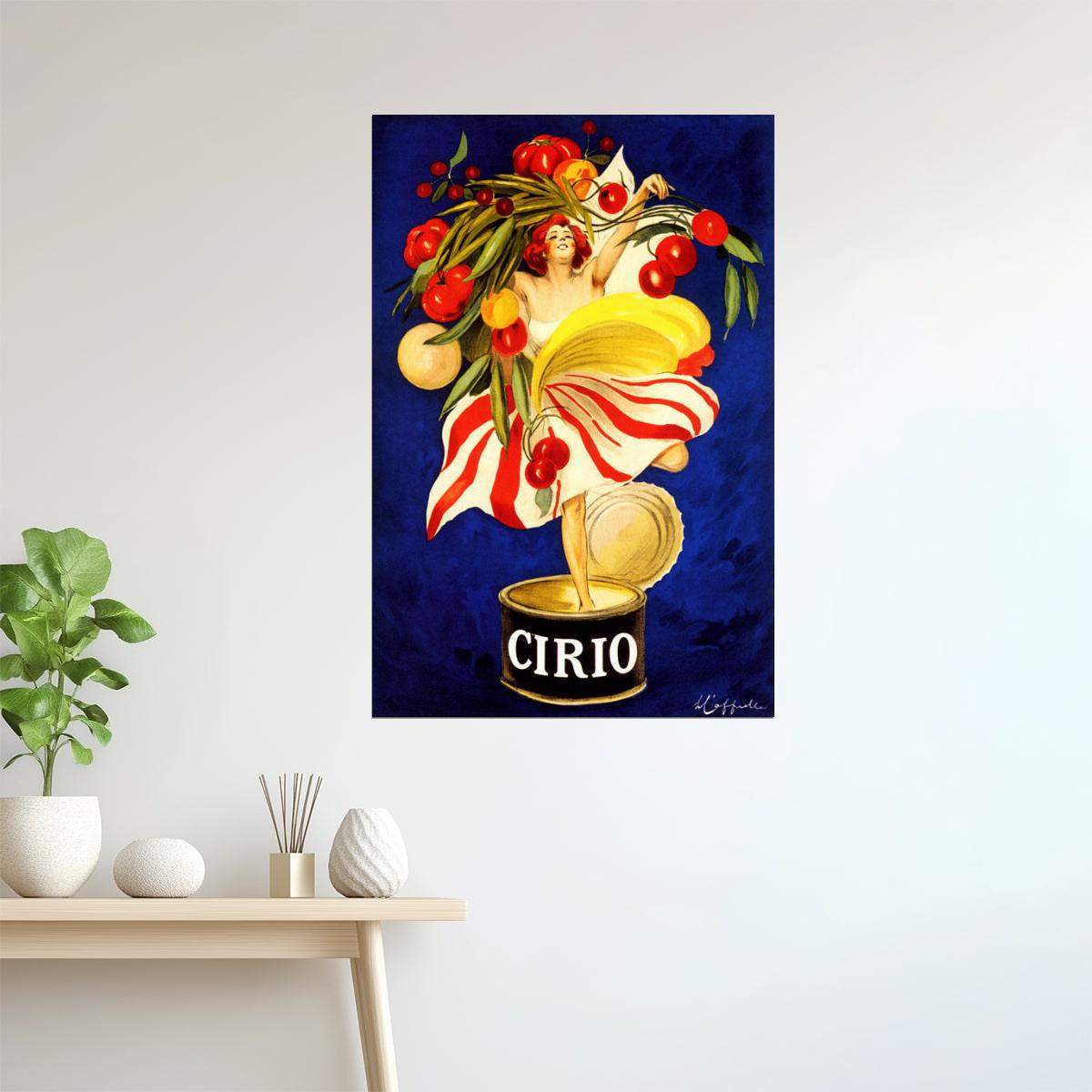 Cirio Food Poster | Italian Brand with Fruit Lady by Cappiello