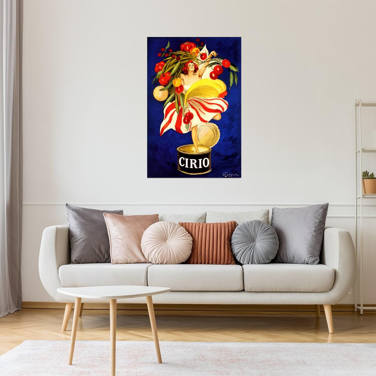 Cirio Food Poster | Italian Brand with Fruit Lady by Cappiello