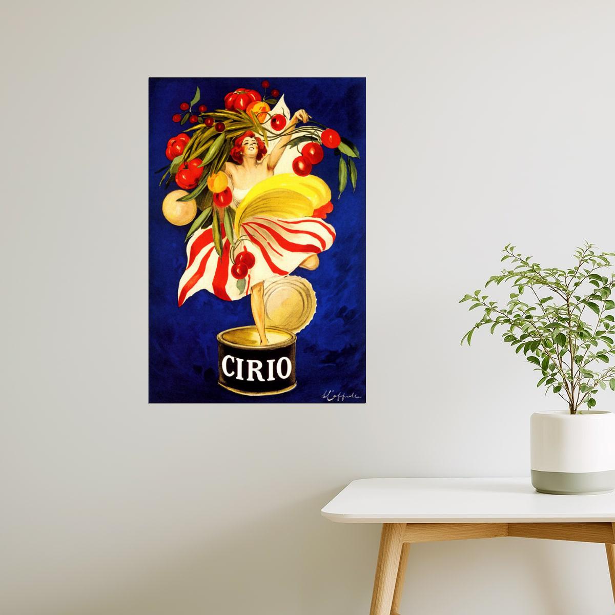 Cirio Food Poster | Italian Brand with Fruit Lady by Cappiello