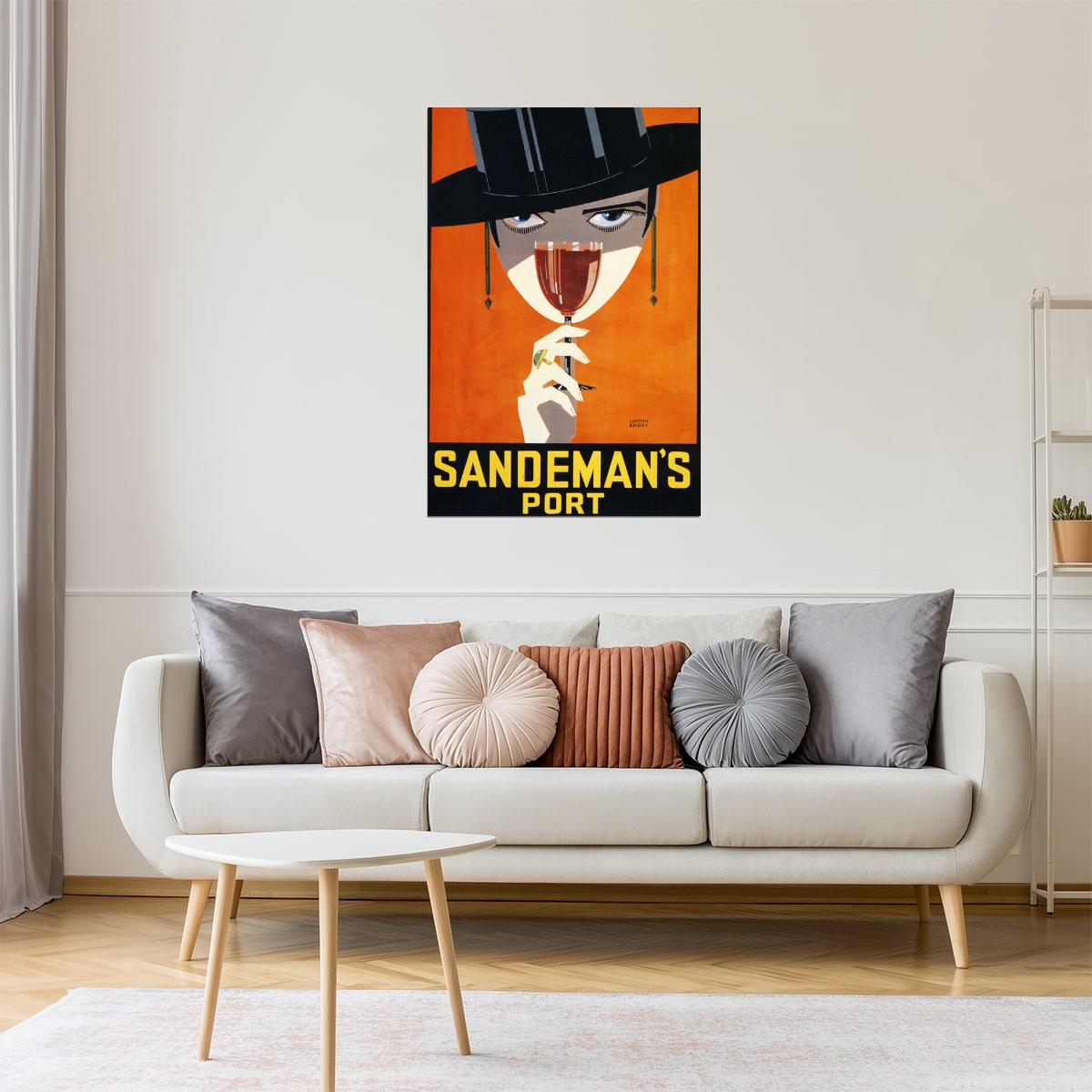 Sandeman’s Port Poster | Vintage Portuguese Wine Advertisement