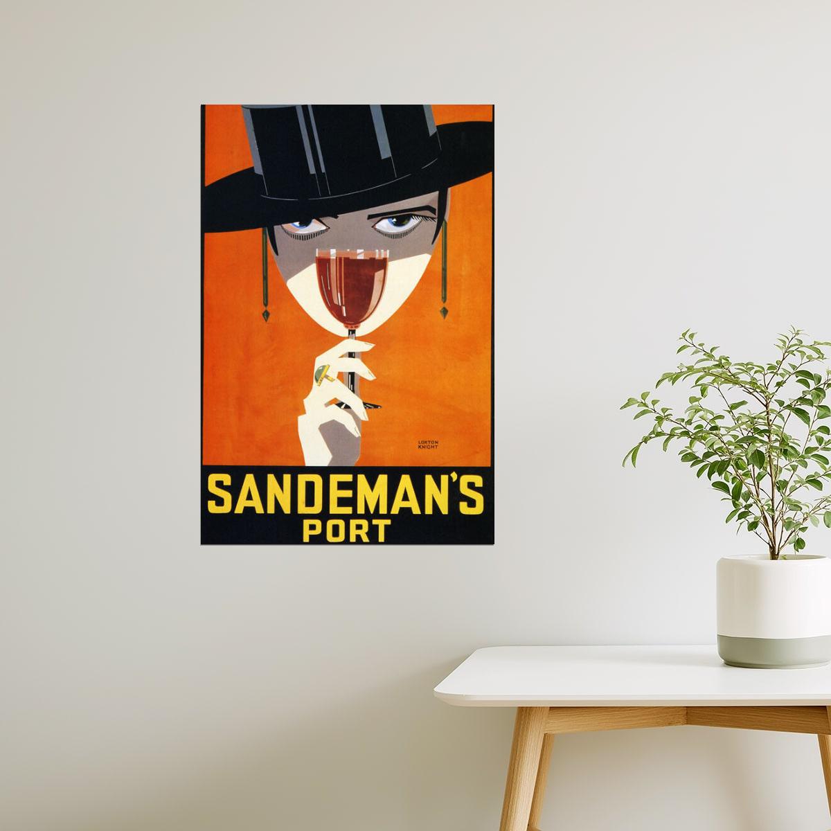 Sandeman’s Port Poster | Vintage Portuguese Wine Advertisement