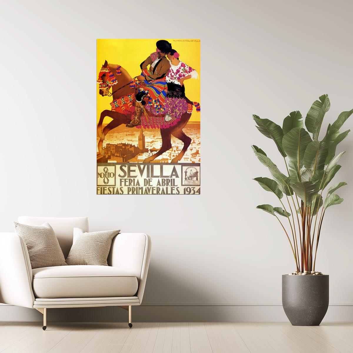 Sevilla 1934 Feria de Abril | Spanish Festival Horse Vintage Poster