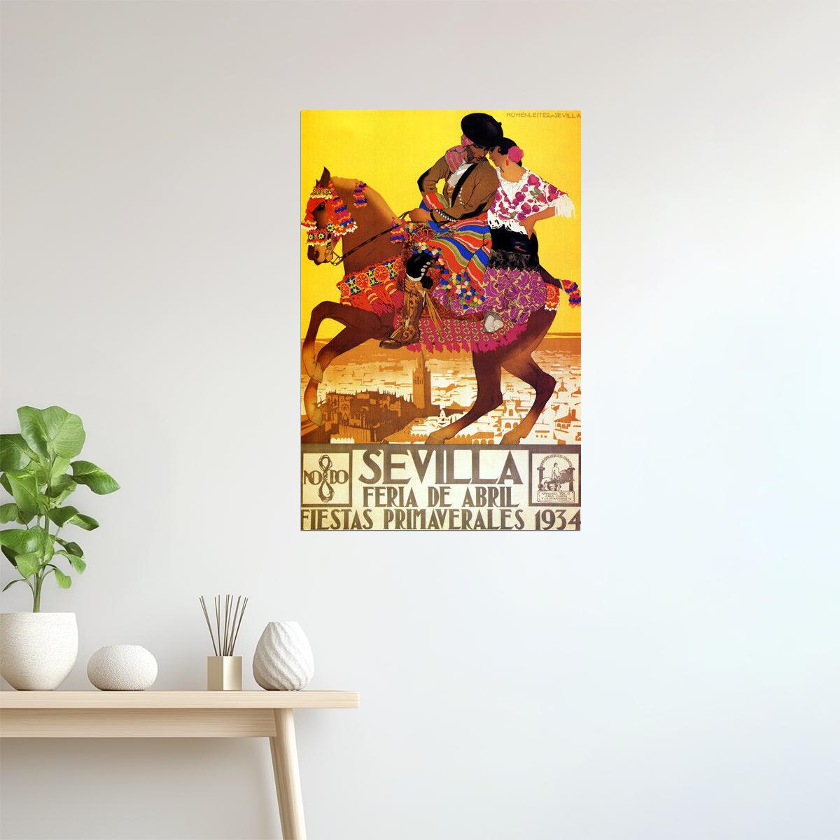 Sevilla 1934 Feria de Abril | Spanish Festival Horse Vintage Poster