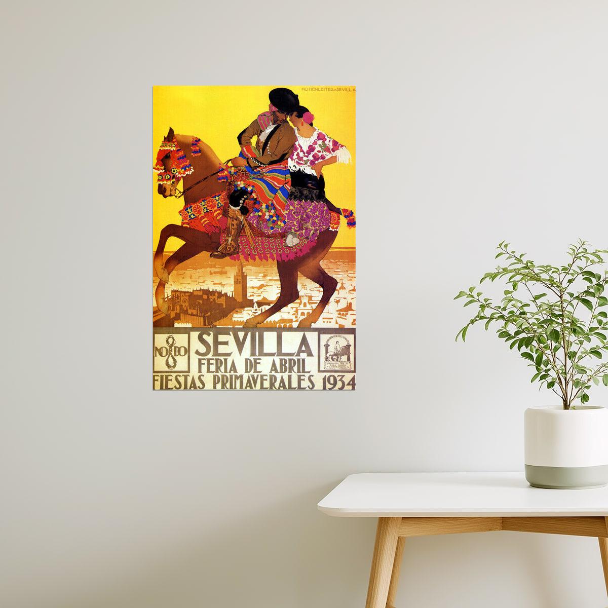 Sevilla 1934 Feria de Abril | Spanish Festival Horse Vintage Poster