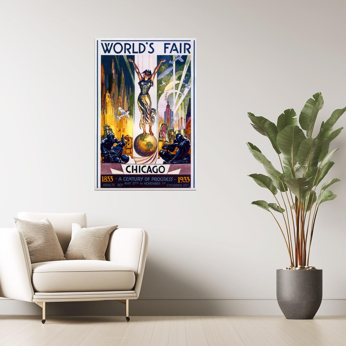 Chicago 1933 World’s Fair | Century of Progress Vintage Poster