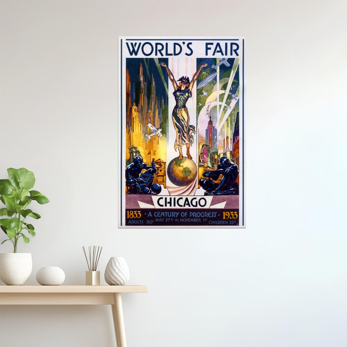 Chicago 1933 World’s Fair | Century of Progress Vintage Poster