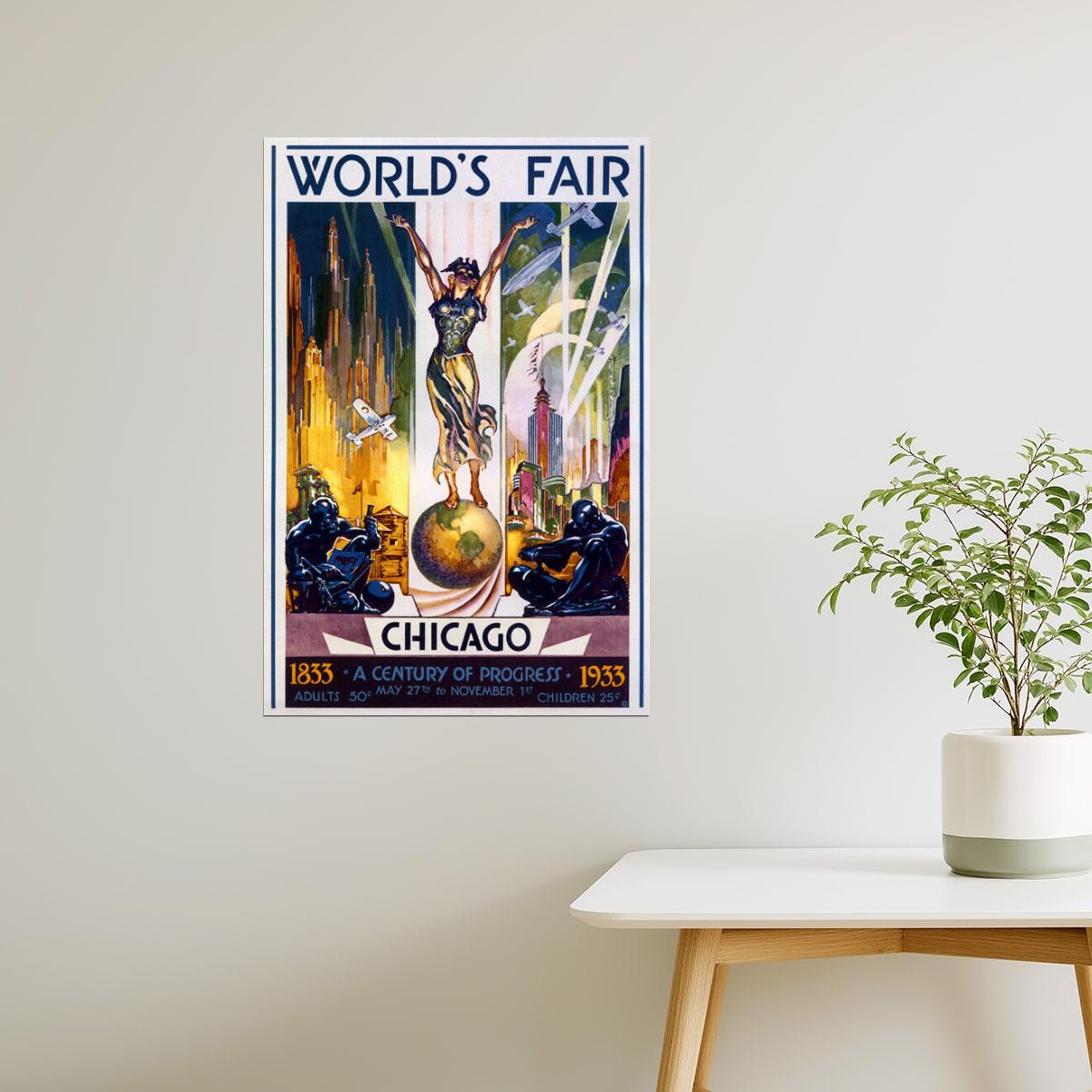 Chicago 1933 World’s Fair | Century of Progress Vintage Poster