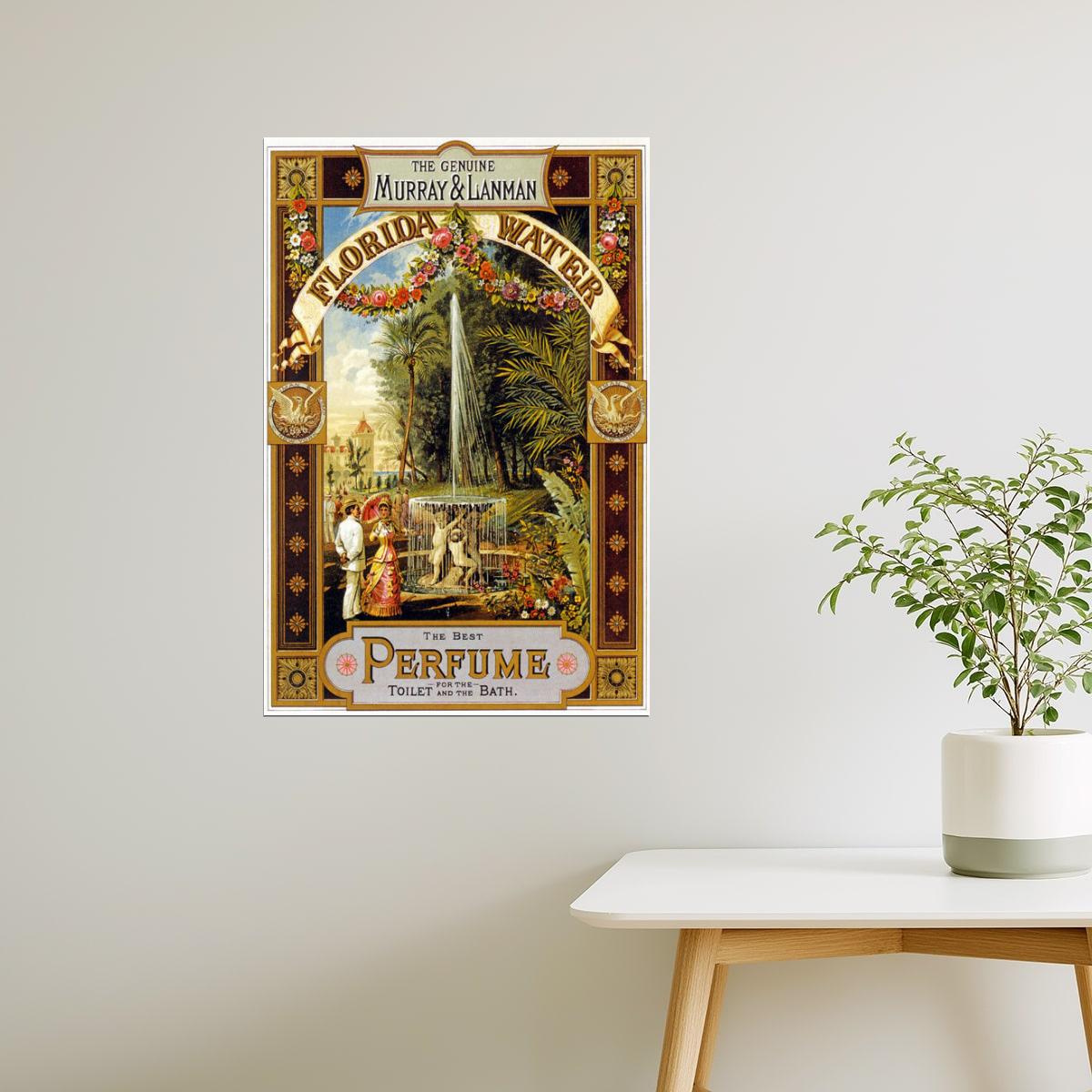 Florida Water | Vintage Murray & Lanman Perfume Advertisement Poster