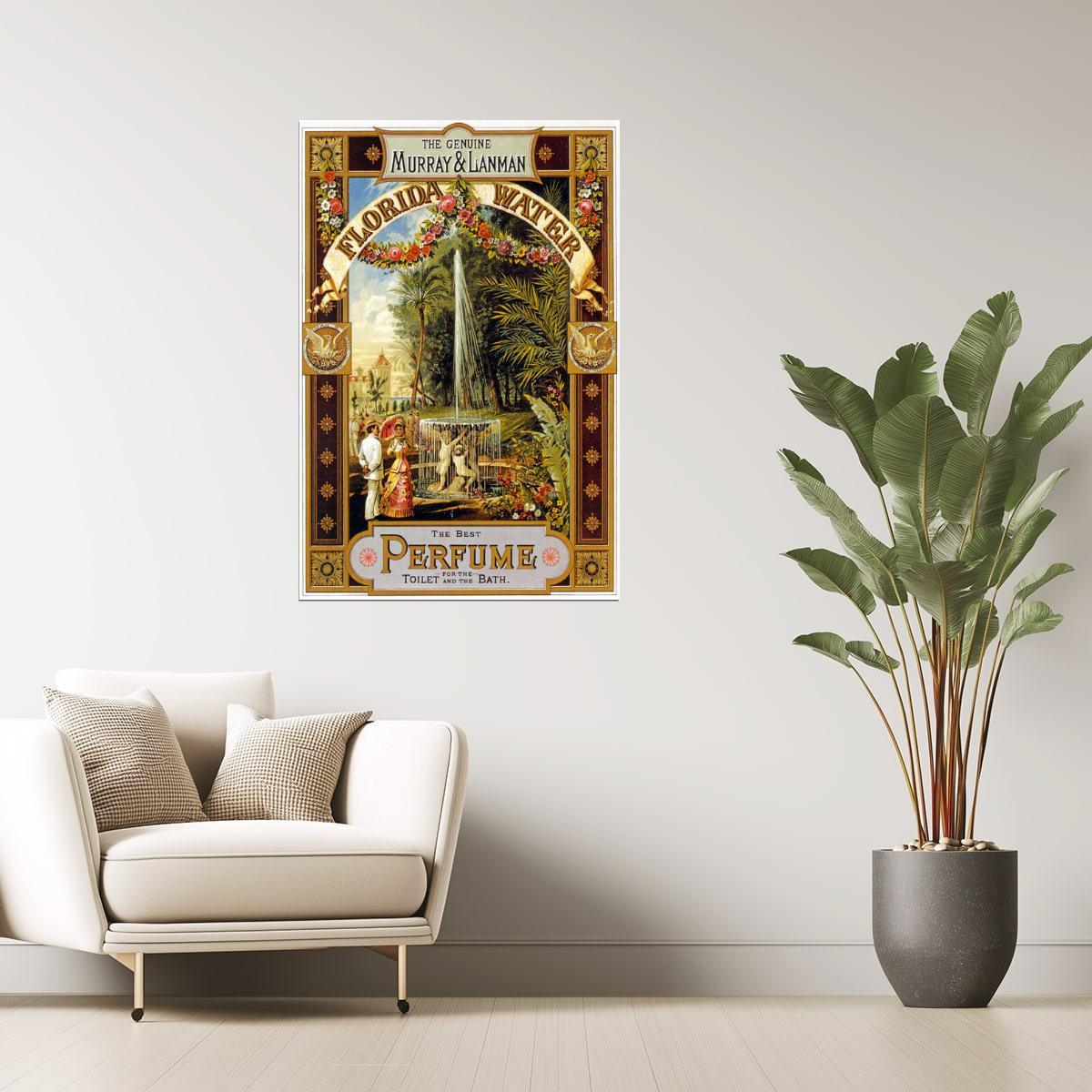 Florida Water | Vintage Murray & Lanman Perfume Advertisement Poster