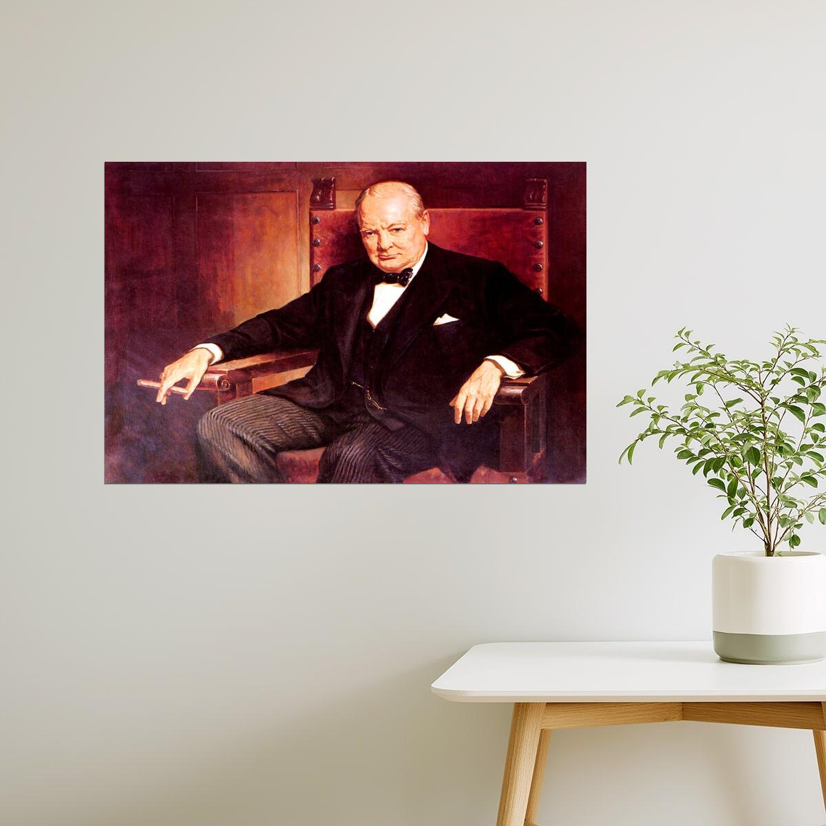 Winston Churchill | Portrait Art by Arthur Pan Poster