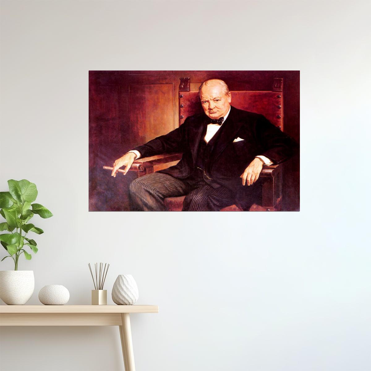 Winston Churchill | Portrait Art by Arthur Pan Poster