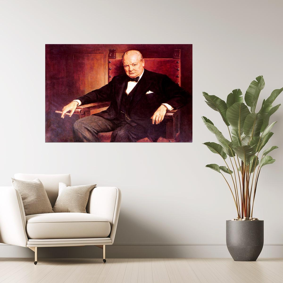 Winston Churchill | Portrait Art by Arthur Pan Poster