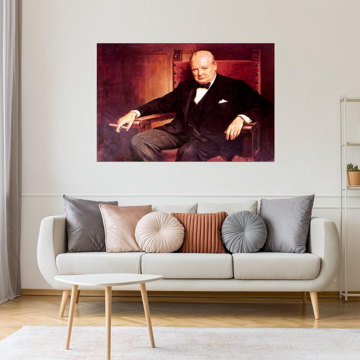Winston Churchill | Portrait Art by Arthur Pan Poster