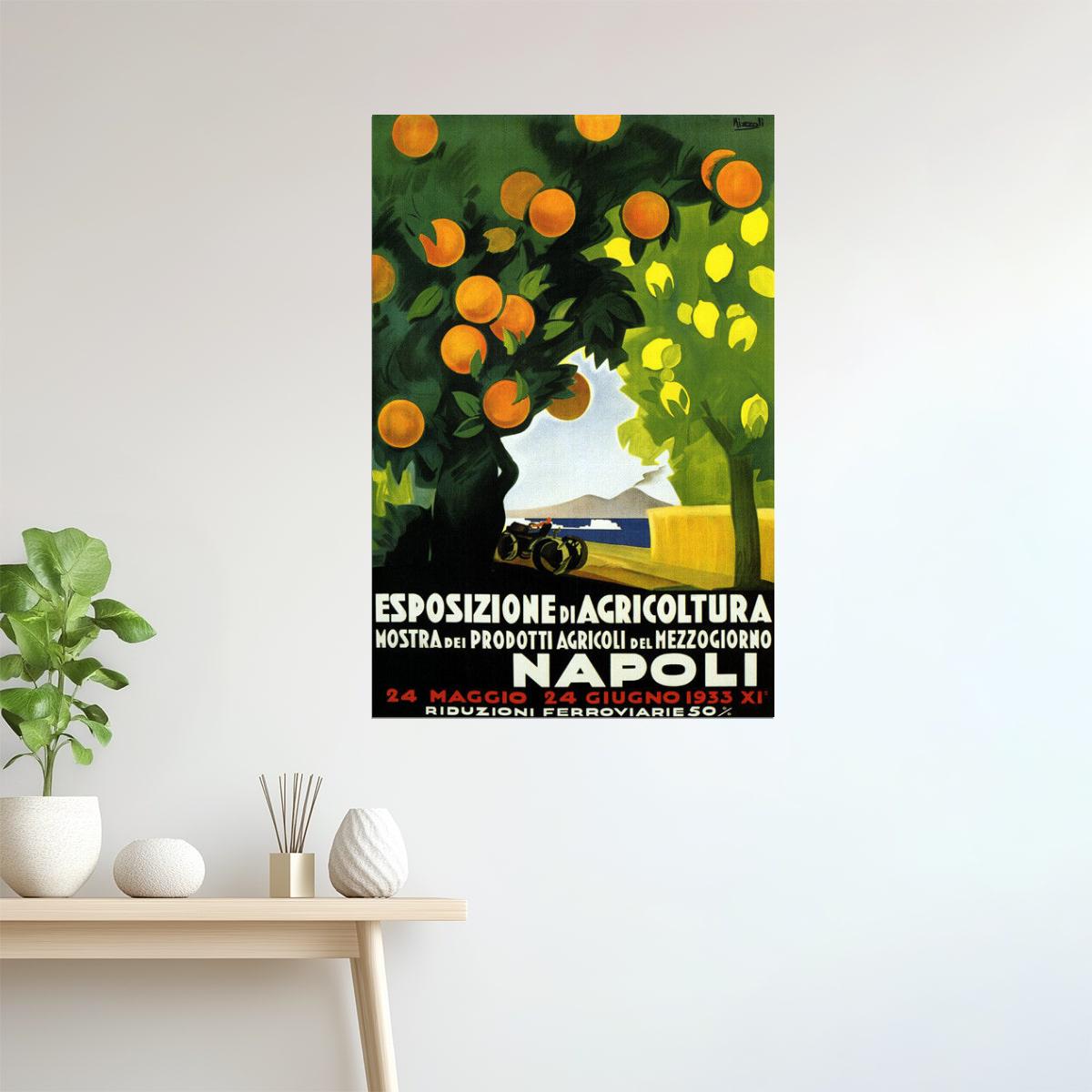 Napoli 1933 | Vintage Italian Agriculture and Orange Expo Poster
