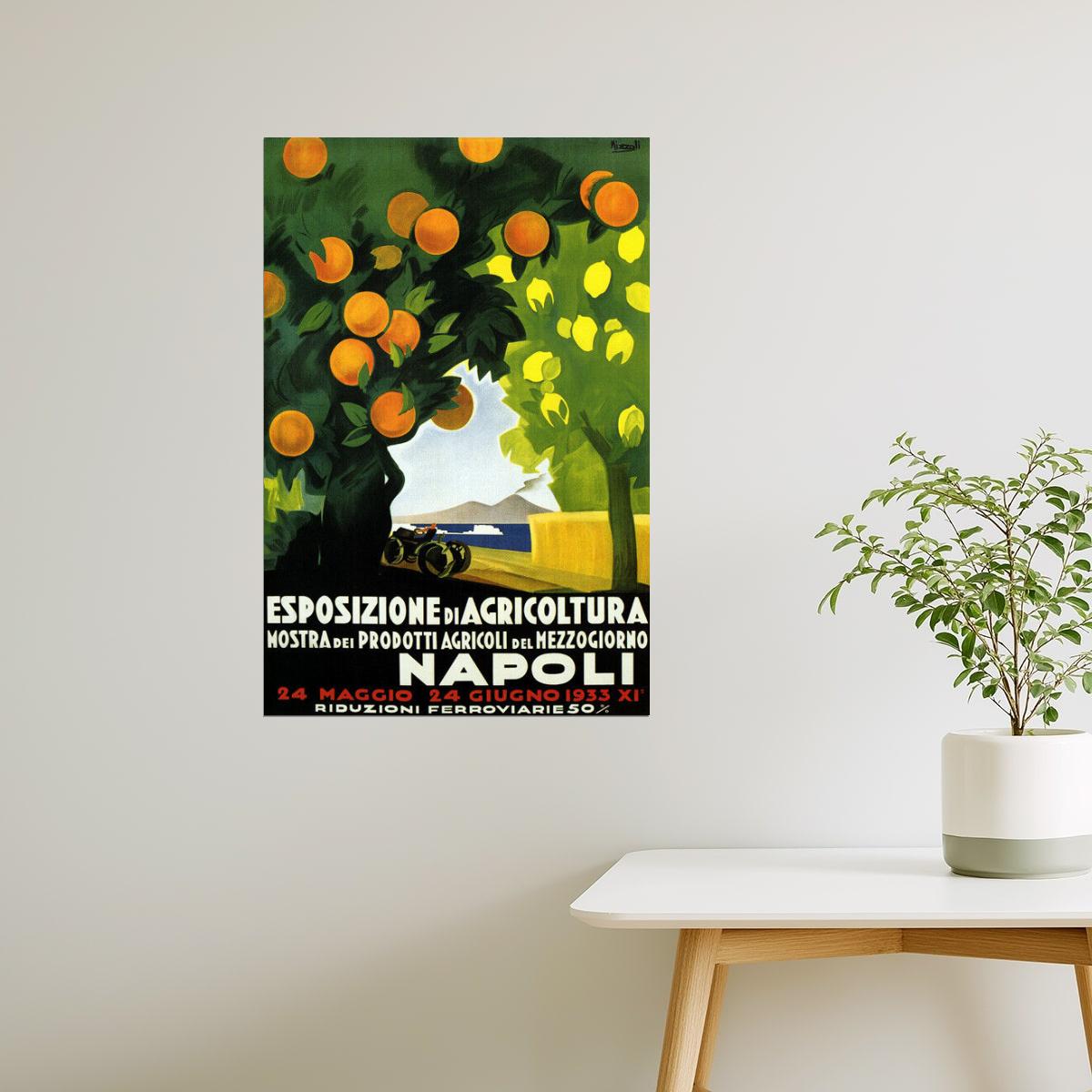 Napoli 1933 | Vintage Italian Agriculture and Orange Expo Poster