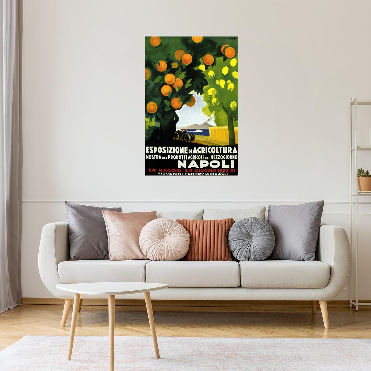 Napoli 1933 | Vintage Italian Agriculture and Orange Expo Poster