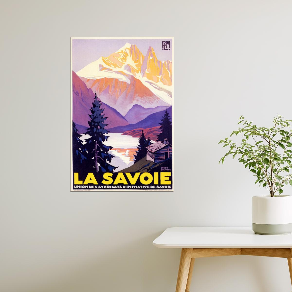 La Savoie | Vintage French Alps Mountain Travel Poster