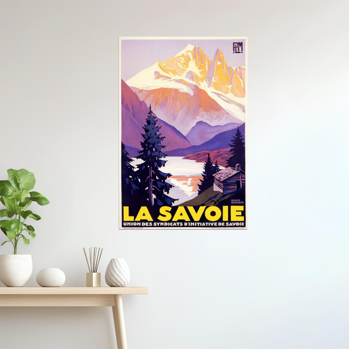 La Savoie | Vintage French Alps Mountain Travel Poster