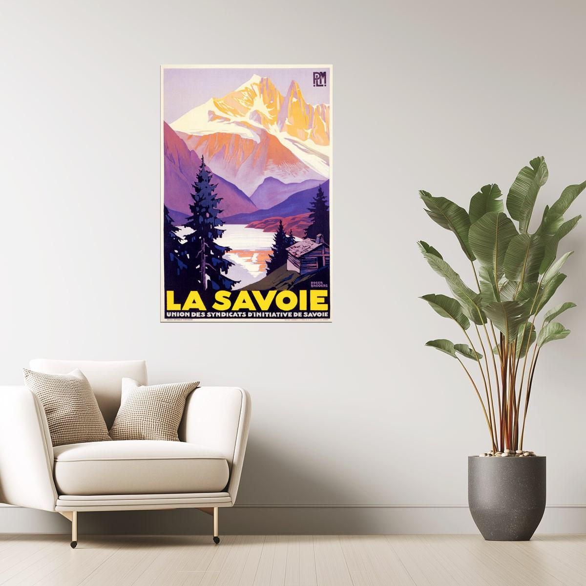 La Savoie | Vintage French Alps Mountain Travel Poster