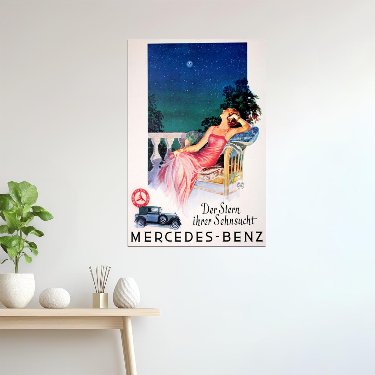 Mercedes-Benz | Vintage German Poster "The Star of Your Desire"
