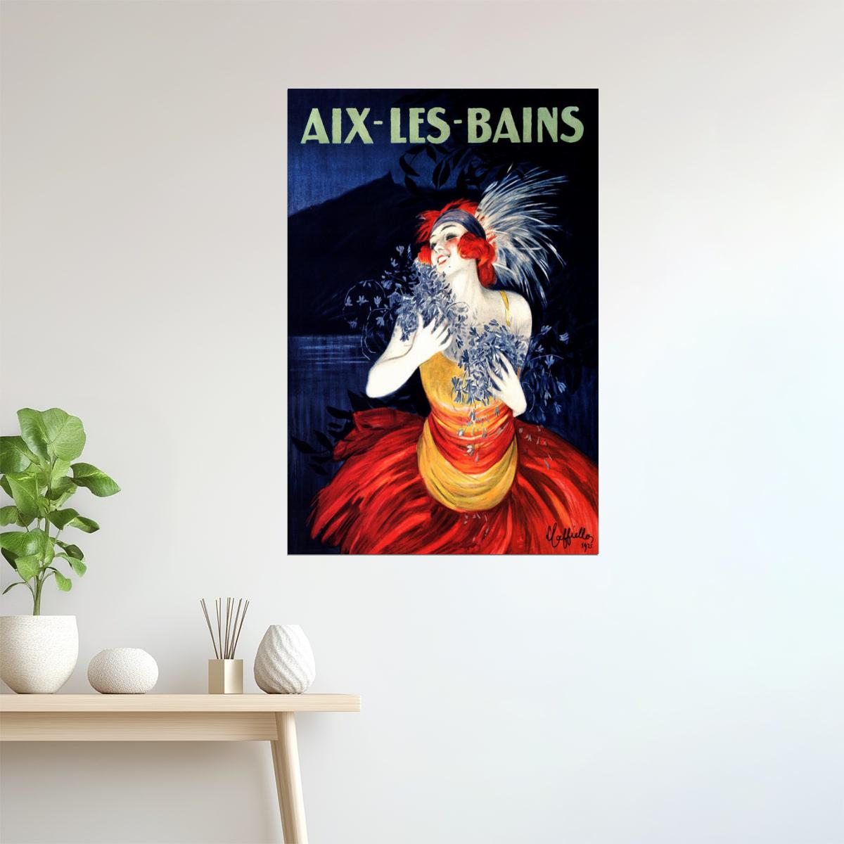 Aix-les-Bains | Vintage French Travel Poster by Cappiello with Lake View