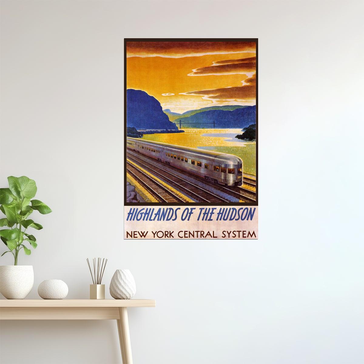 Highlands of the Hudson | Vintage New York Central Train Travel Poster